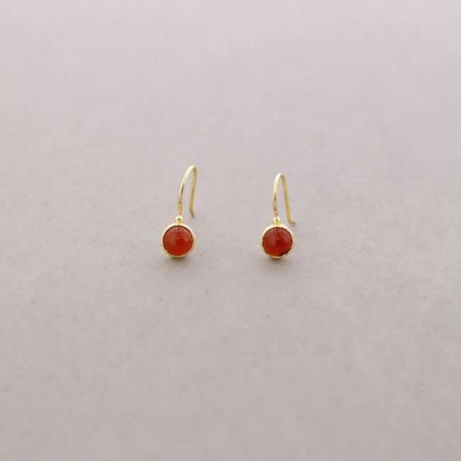 BRONZE STONE DROP EARRINGS