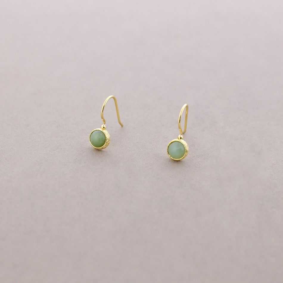 BRONZE STONE DROP EARRINGS