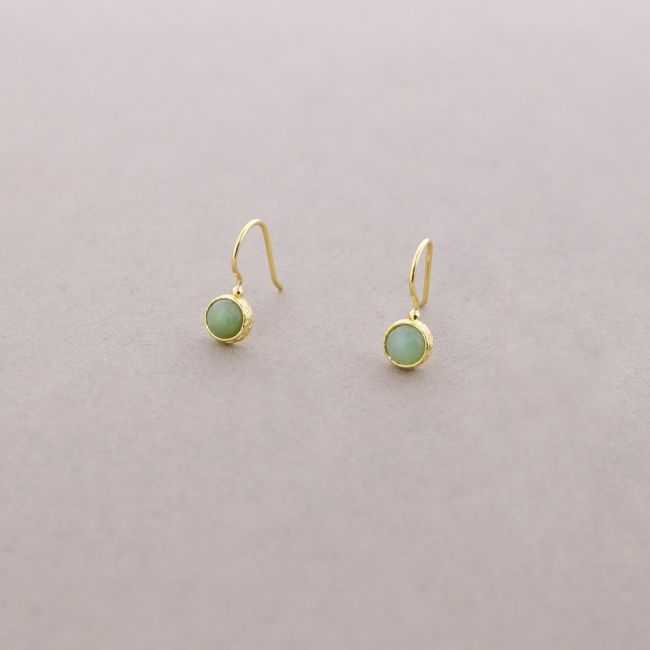 BRONZE STONE DROP EARRINGS