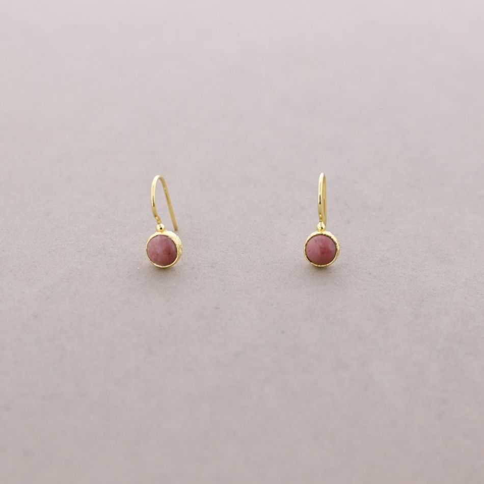 BRONZE STONE DROP EARRINGS