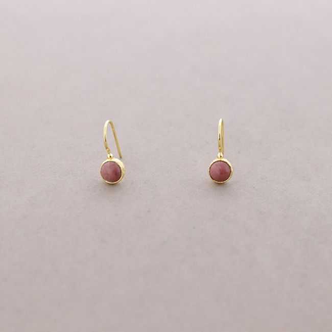 BRONZE STONE DROP EARRINGS