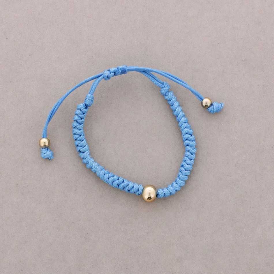 MACRAME BRACELET WITH METAL BEADS