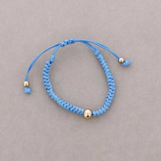 MACRAME BRACELET WITH METAL BEADS