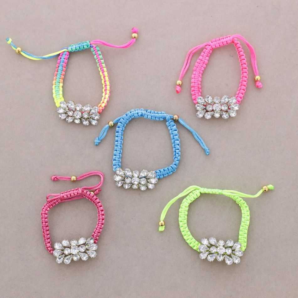 PULSERA MACRAMÉ CRISTALES ENCRUSTADOS