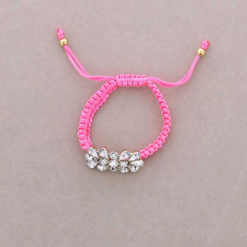 PULSERA MACRAMÉ CRISTALES ENCRUSTADOS