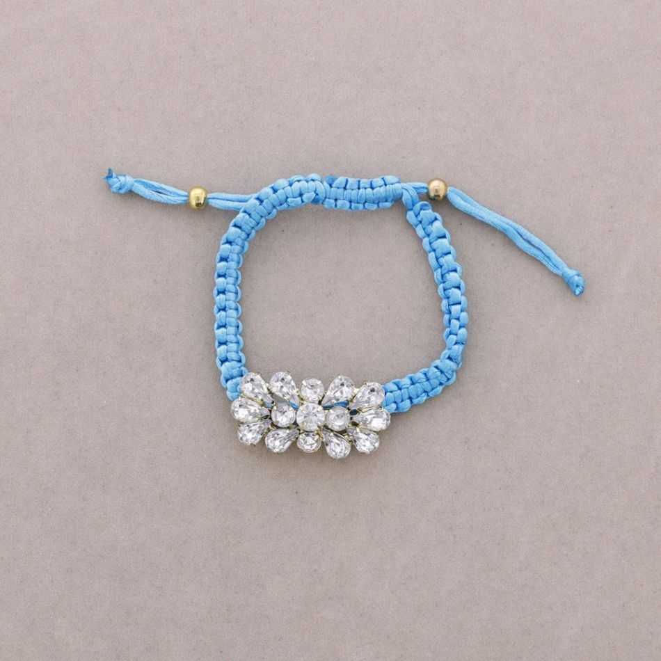 PULSERA MACRAMÉ CRISTALES ENCRUSTADOS