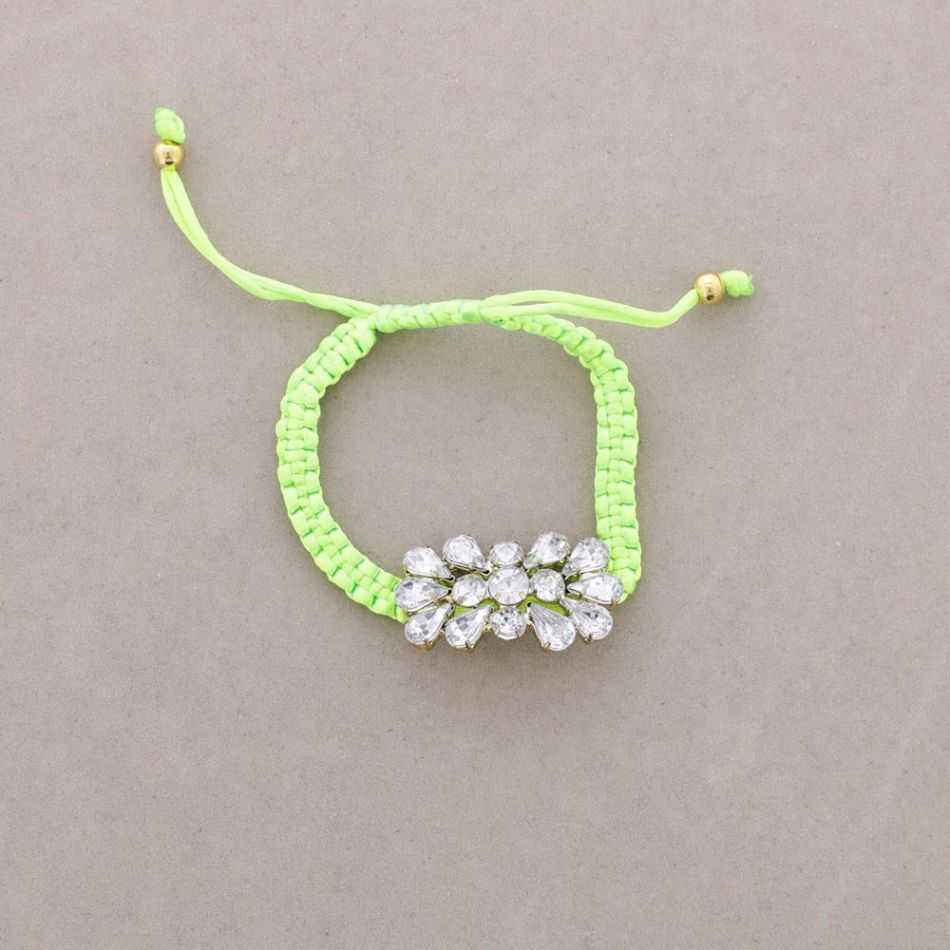 PULSERA MACRAMÉ CRISTALES ENCRUSTADOS