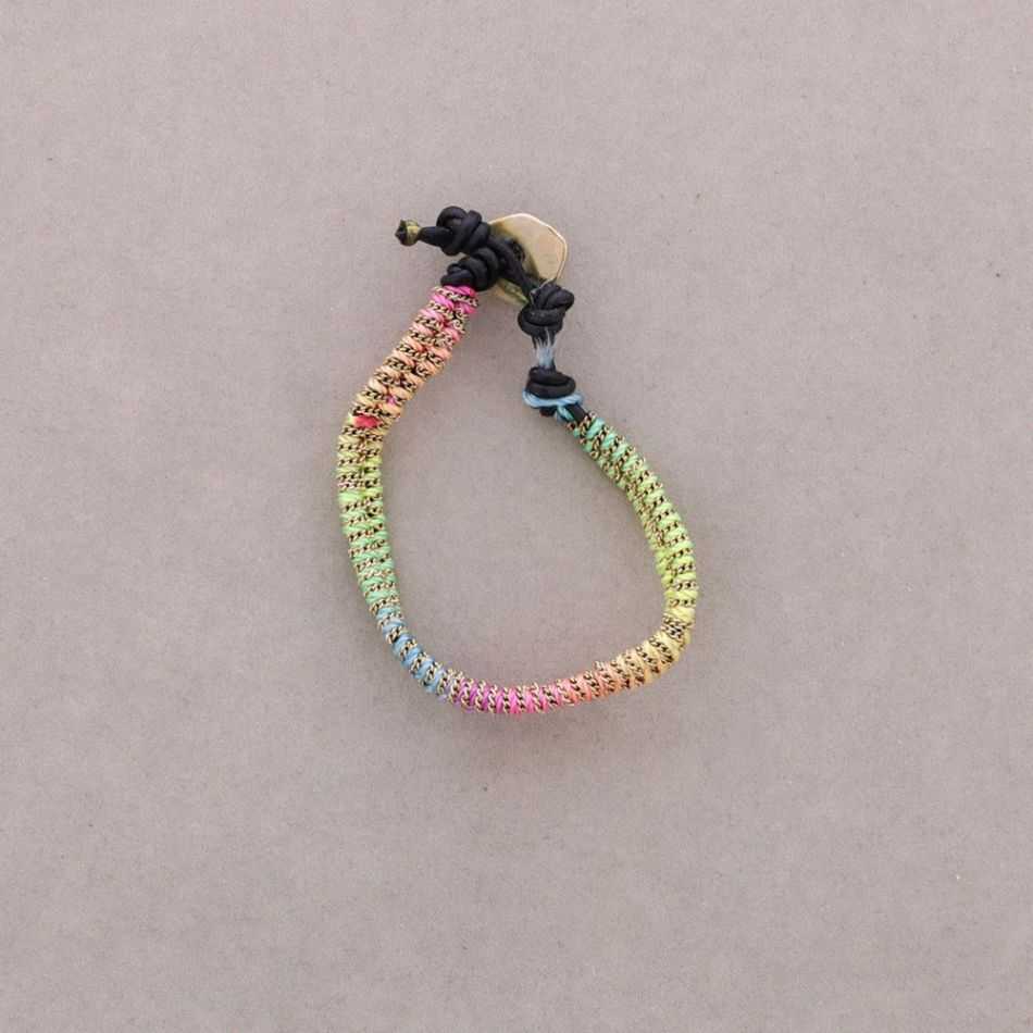 PULSERA TRENZADA CORDON CADENA