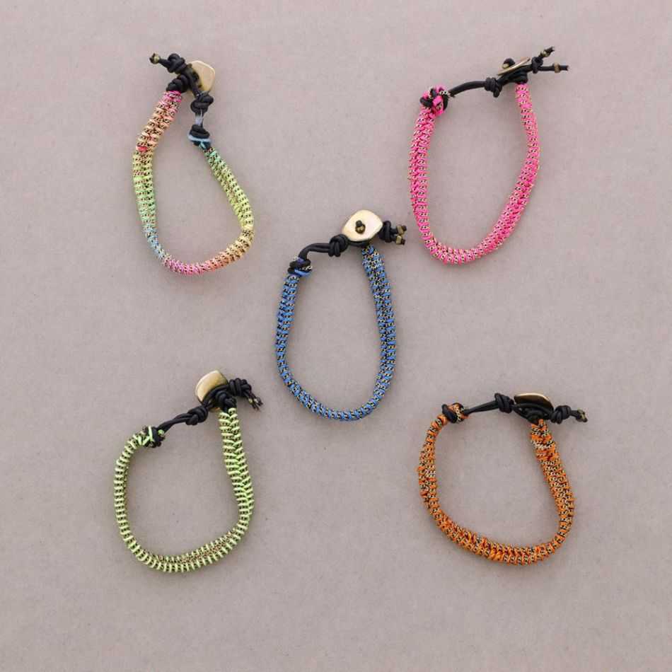 PULSERA TRENZADA CORDON CADENA