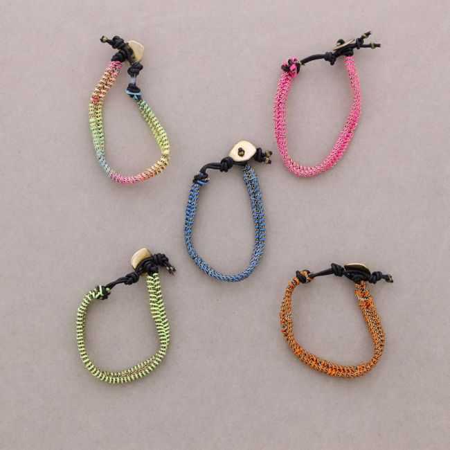 PULSERA TRENZADA CORDON CADENA