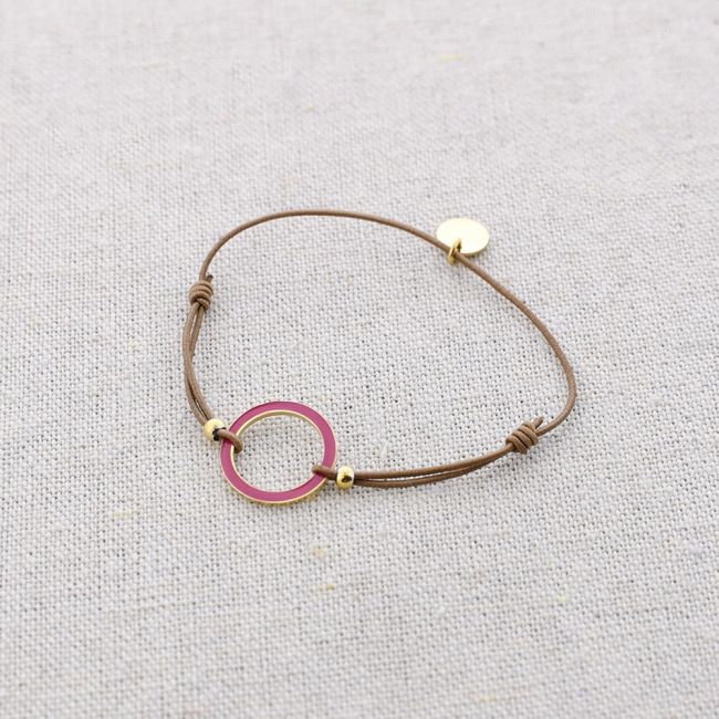 ELASTIC STEEL BRACELET WITH ENAMEL RING