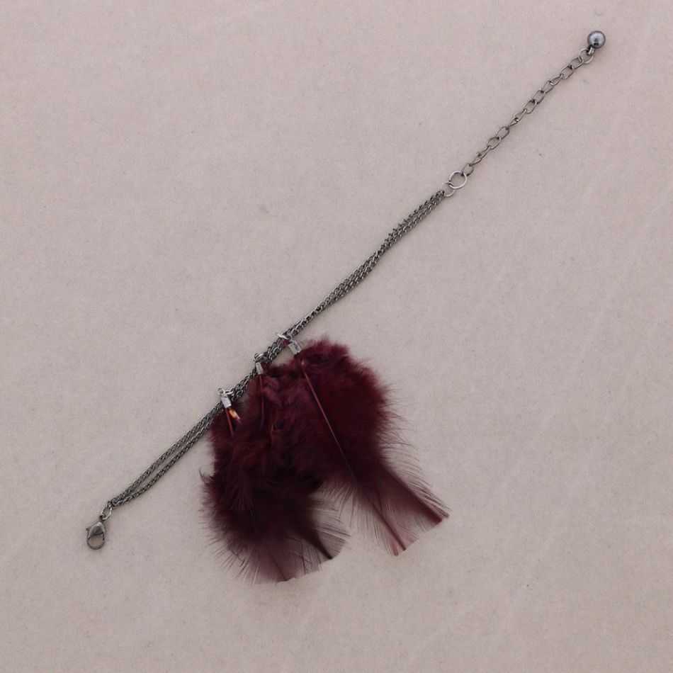 PULSERA CADENA PLUMAS
