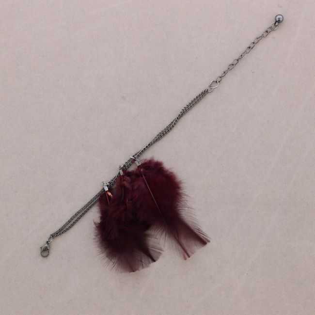 PULSERA CADENA PLUMAS