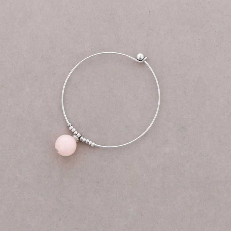 PULSERA ARO CUENTAS METAL PIEDRAS
