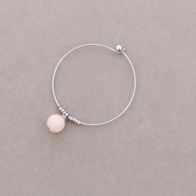 PULSERA ARO CUENTAS METAL PIEDRAS