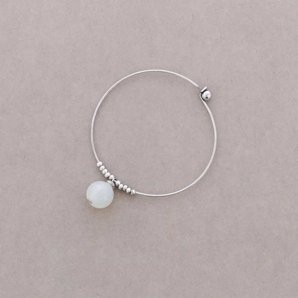 PULSERA ARO CUENTAS METAL PIEDRAS