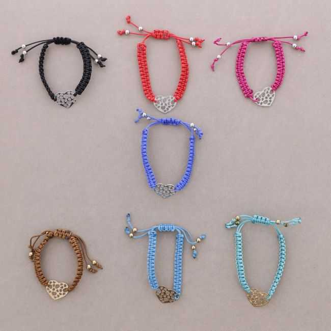 PULSERA MACRAME METAL