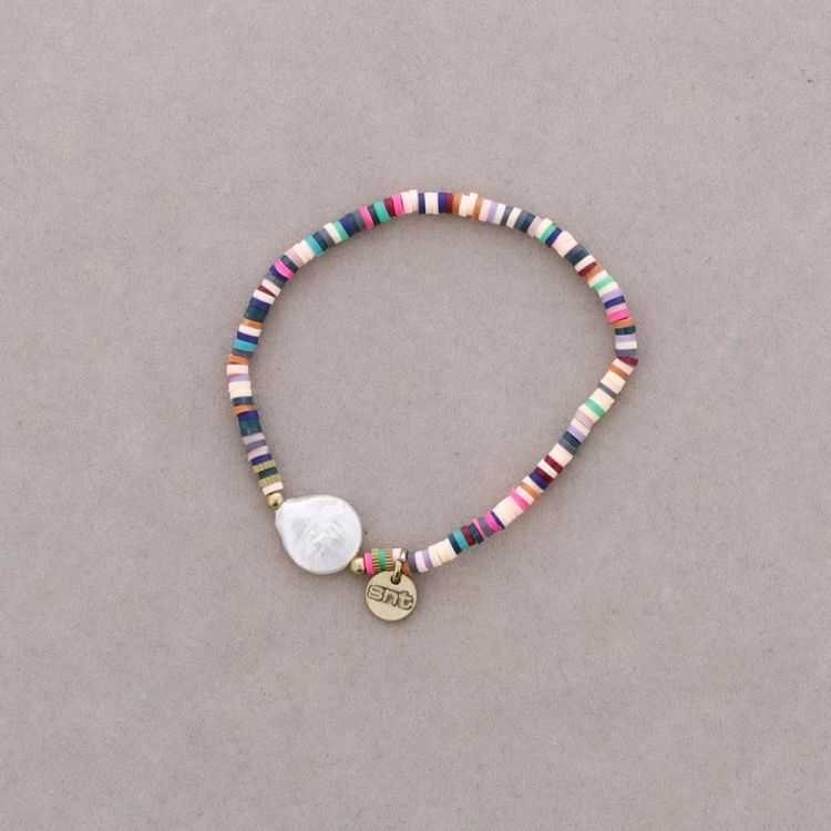 FIMO AND CULTURED PEARL BRACELET 2
