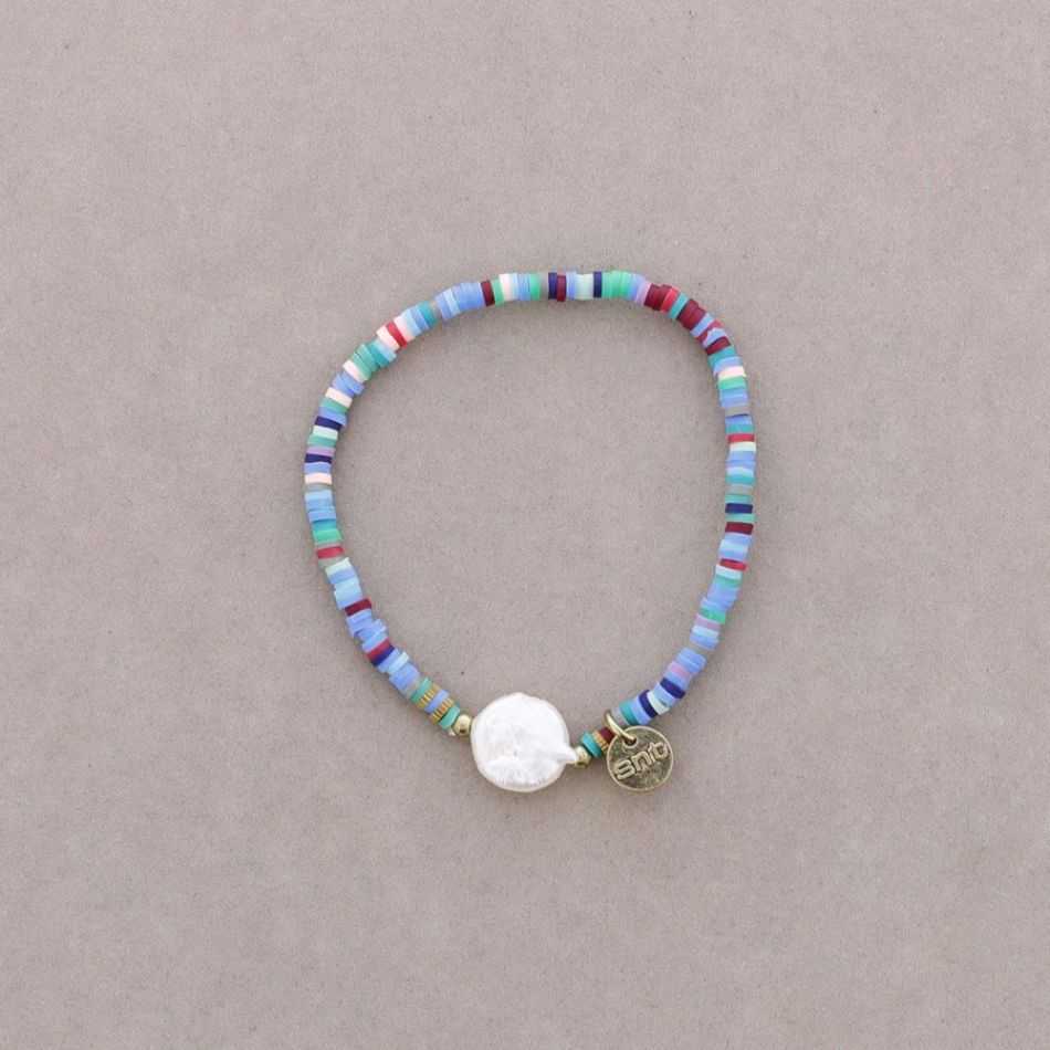 FIMO AND CULTURED PEARL BRACELET