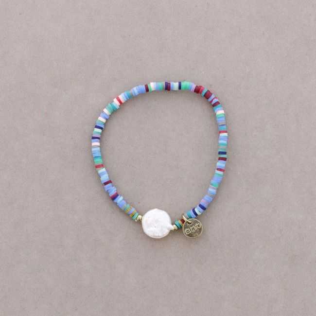PULSERA FIMO PERLA CULTIVADA