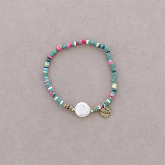 FIMO AND CULTURED PEARL BRACELET