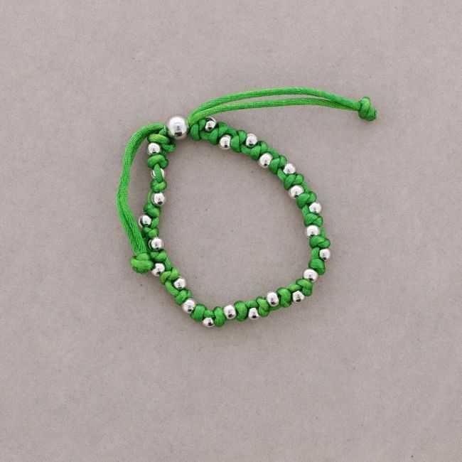CORD AND METAL BRACELET