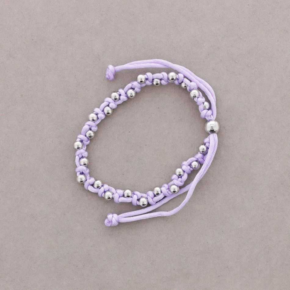 CORD AND METAL BRACELET