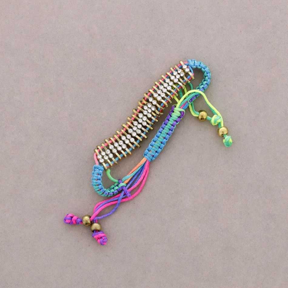 PULSERA ANUDADA CRISTALES