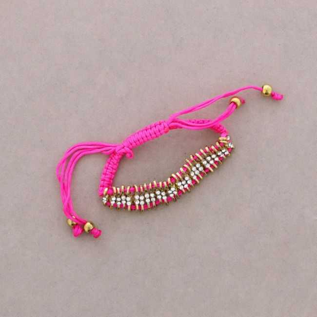 PULSERA ANUDADA CRISTALES