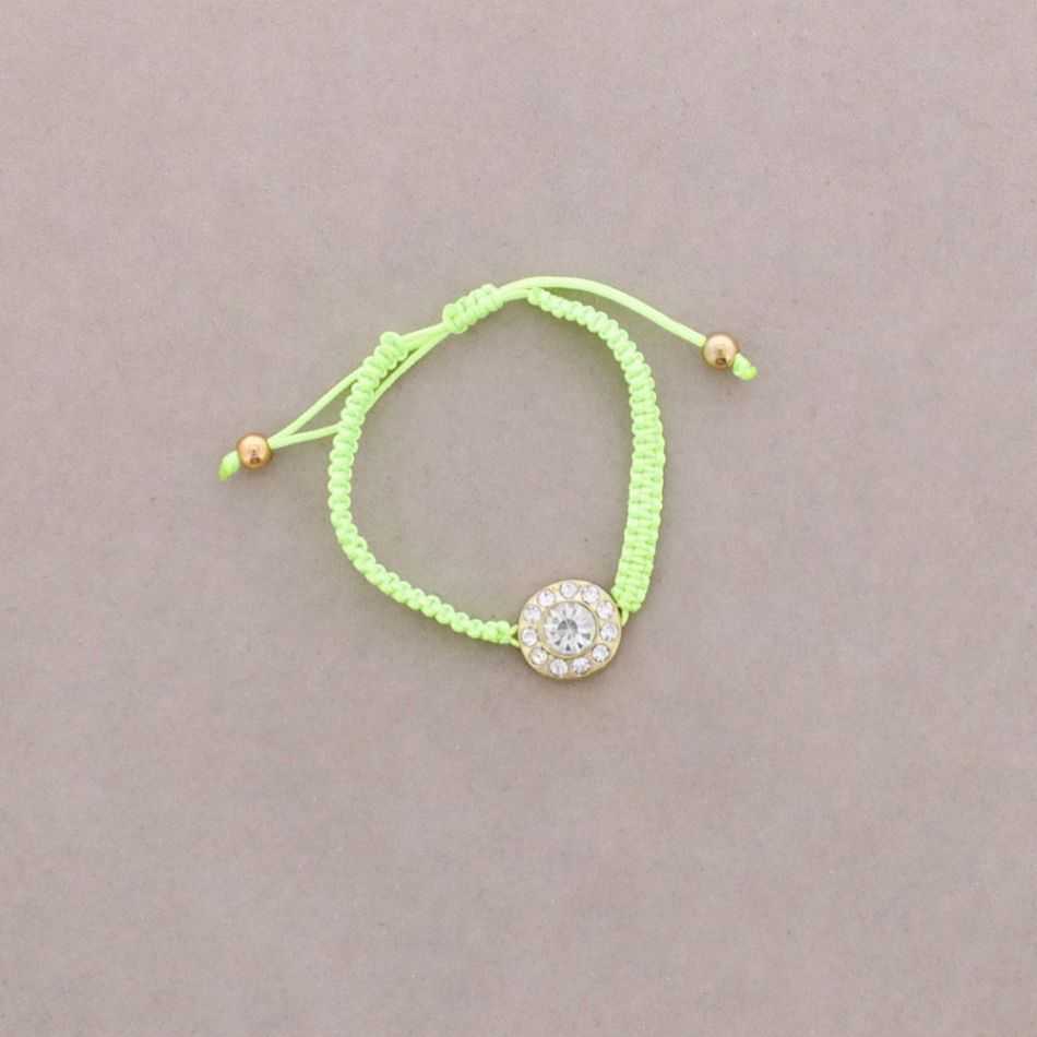 PULSERA MACRAME METAL CRISTALES