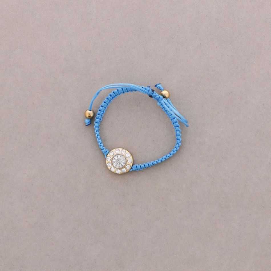 MACRAMÉ BRACELET WITH METAL AND CRYSTALS