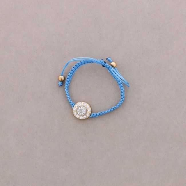 MACRAMÉ BRACELET WITH METAL AND CRYSTALS