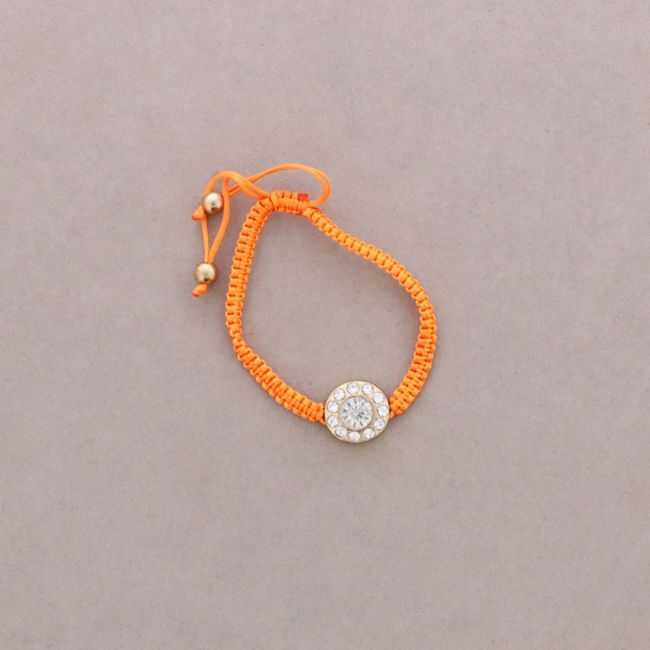 PULSERA MACRAME METAL CRISTALES