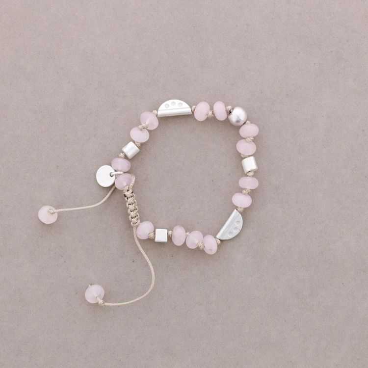 MACRAMÉ BRACELET WITH STONE METAL BEADS 2