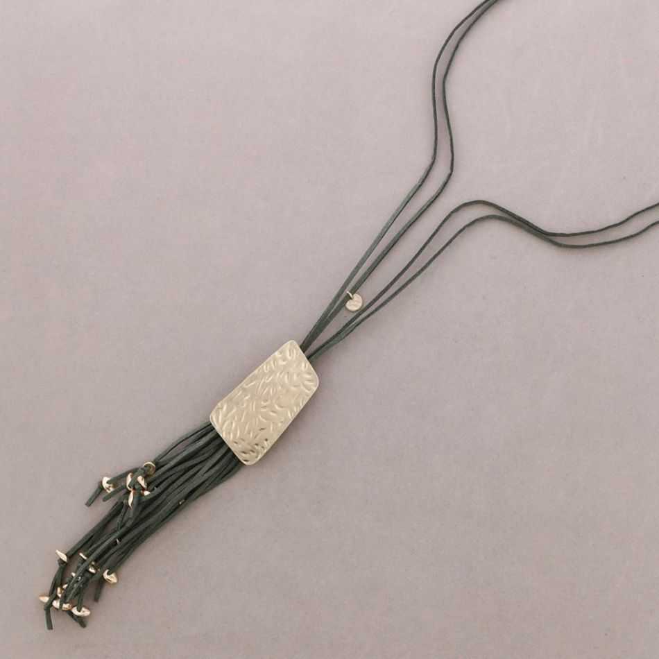 COLLAR LARGO COLGANTE METAL