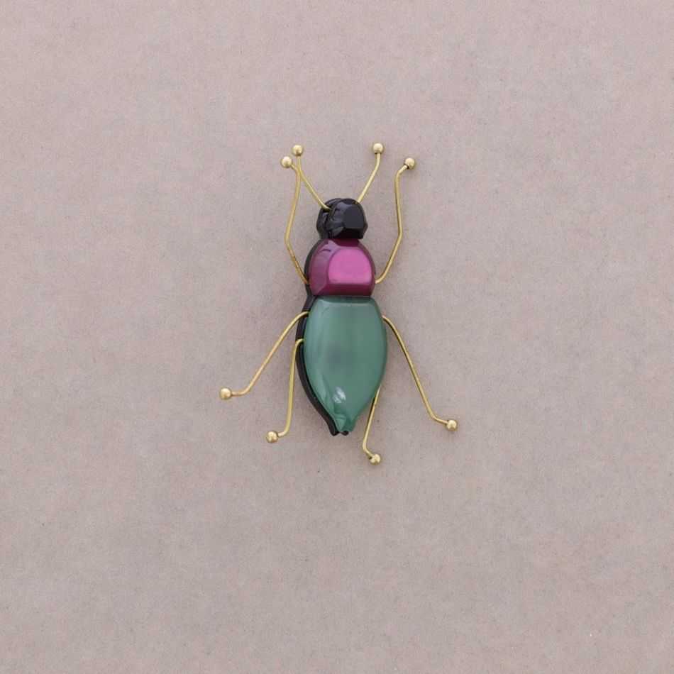 BROCHE INSECTO RESINA PATAS METAL