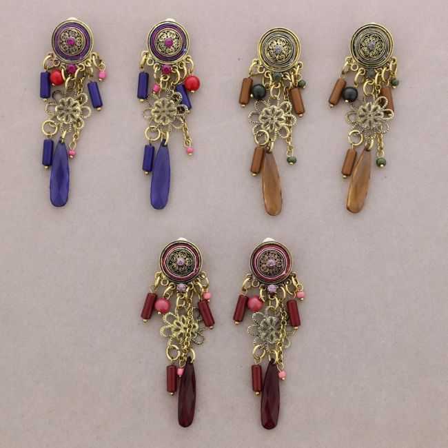 BEADED TASSEL EARRINGS