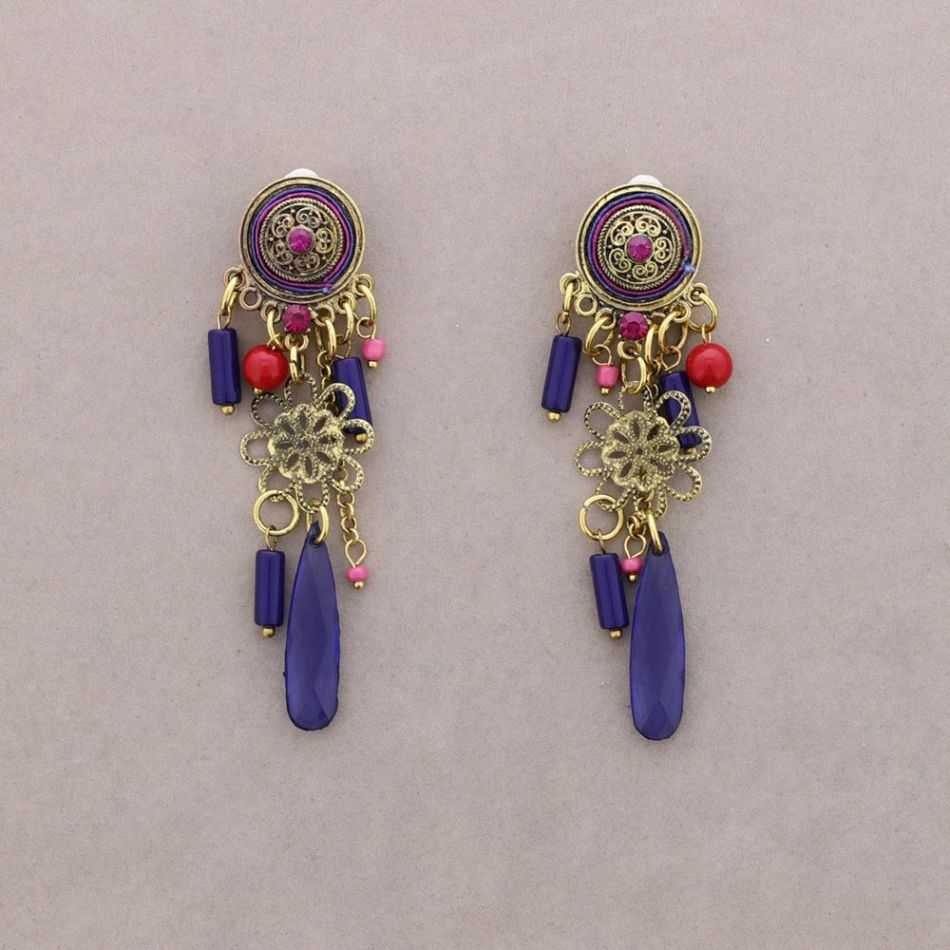 BEADED TASSEL EARRINGS