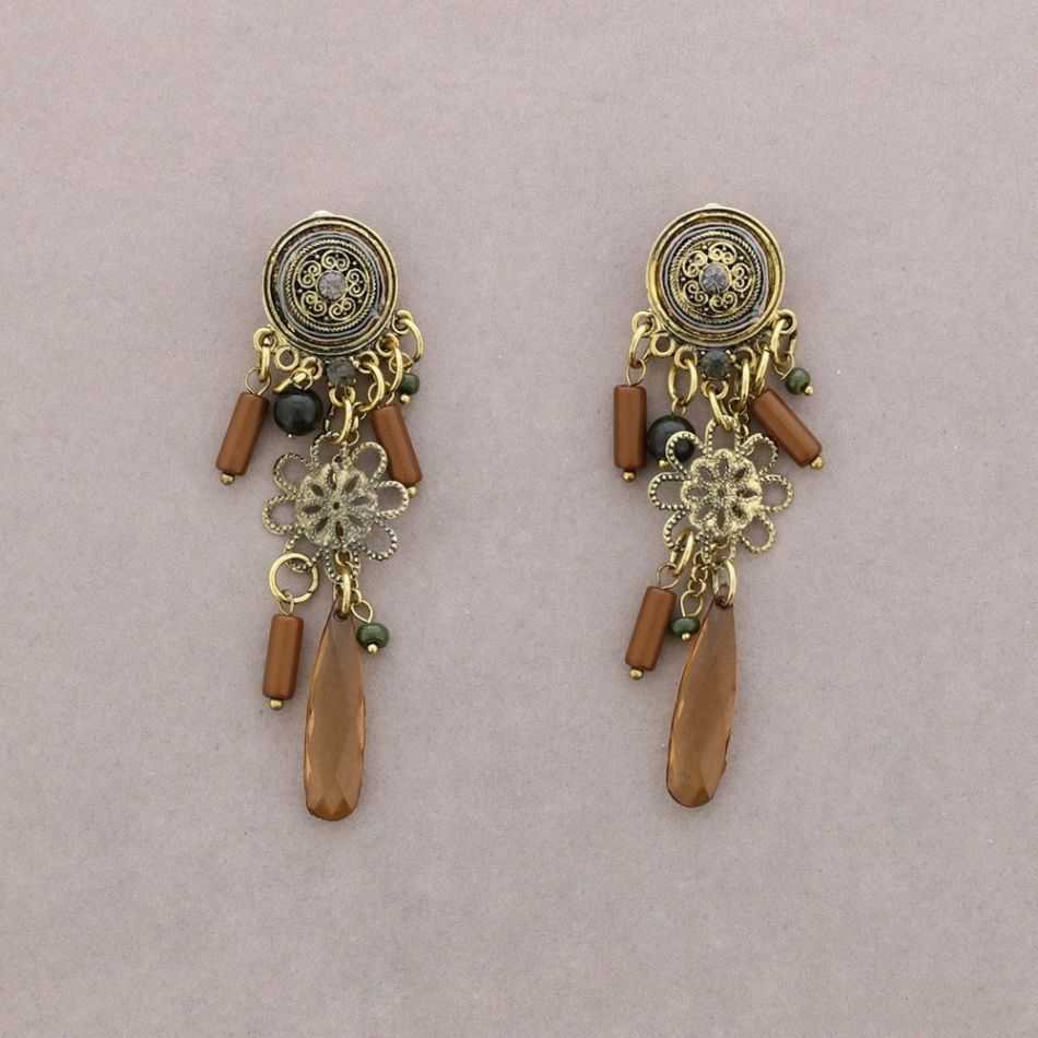 BEADED TASSEL EARRINGS