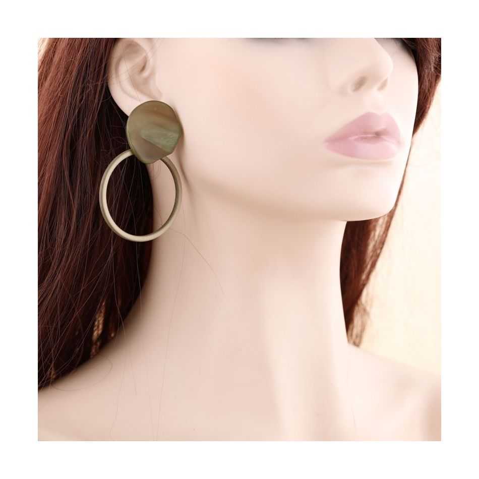 RESIN HOOP DROP EARRINGS