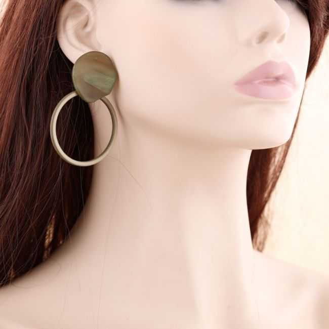 RESIN HOOP DROP EARRINGS