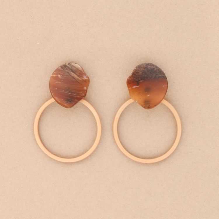 RESIN HOOP DROP EARRINGS 2