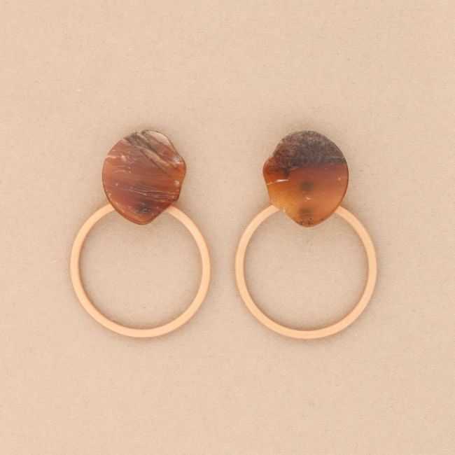 RESIN HOOP DROP EARRINGS