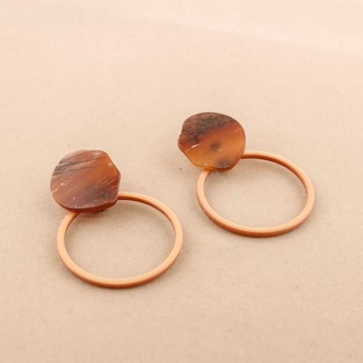 RESIN HOOP DROP EARRINGS