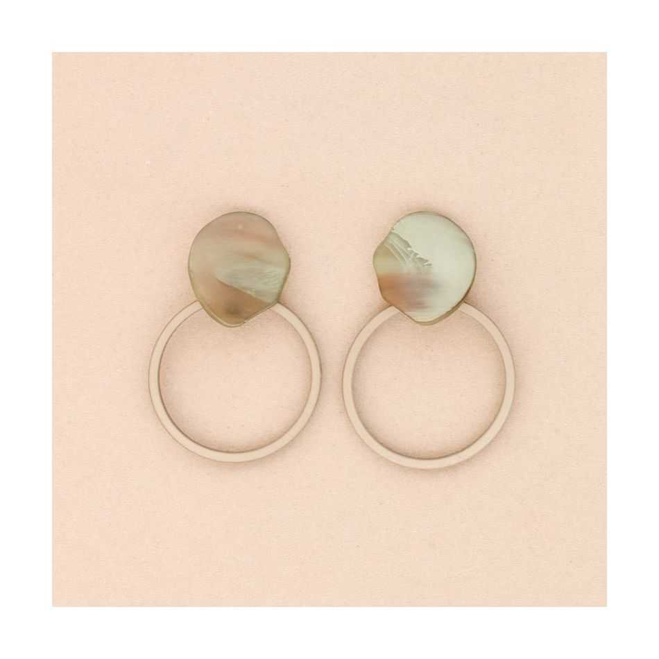 RESIN HOOP DROP EARRINGS