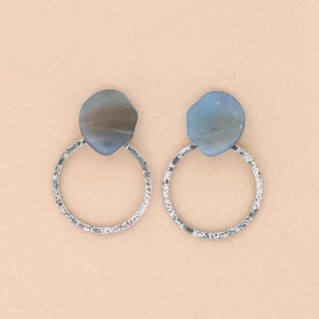 RESIN HOOP DROP EARRINGS
