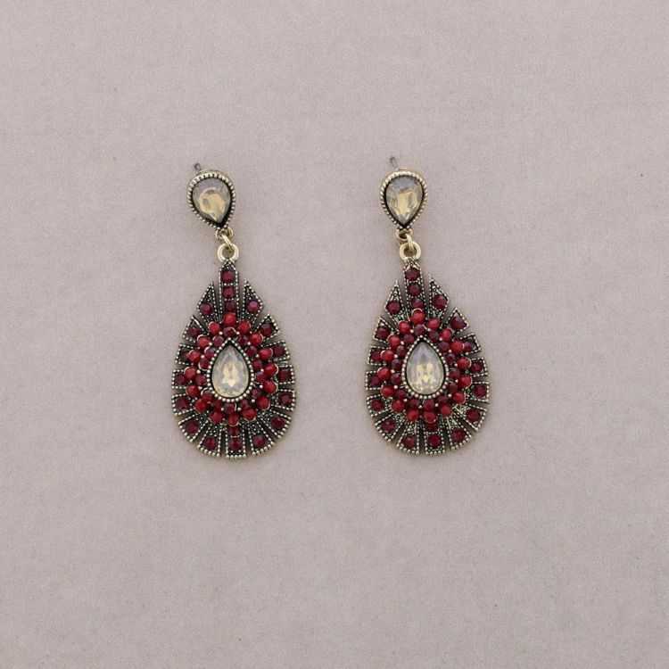 METAL CRYSTAL EARRINGS 2