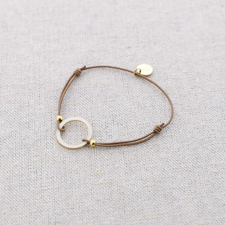 PULSERA ELÁSTICA ACERO ANILLA ESMALTE 2