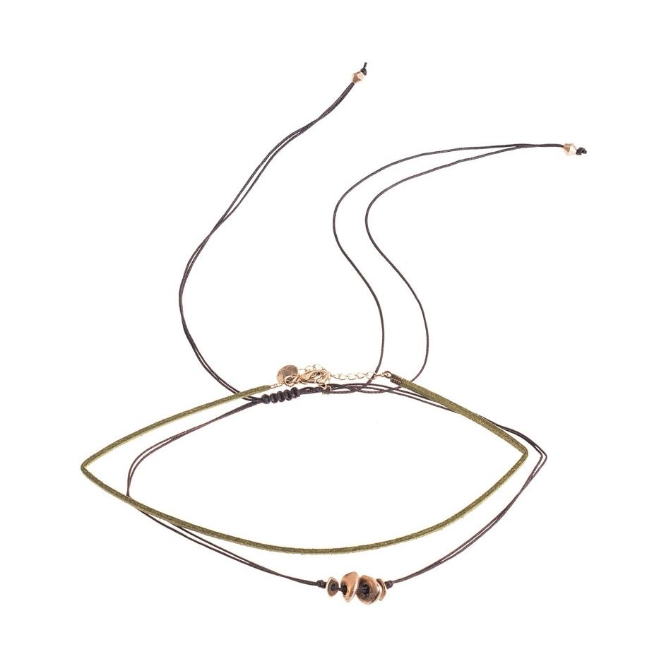 CHOKER SET 2 PIECES WITH METAL BEADS