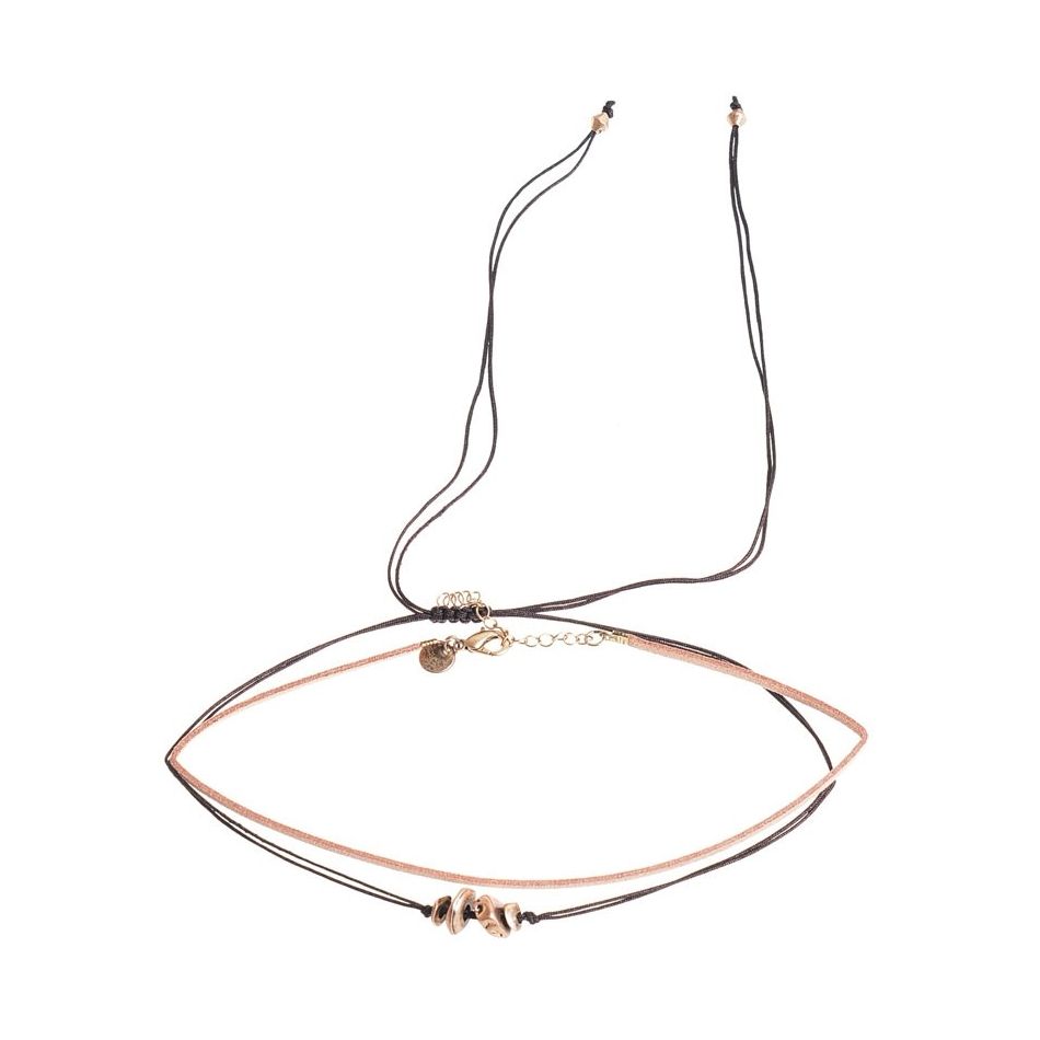 CHOKER SET 2 PIECES WITH METAL BEADS